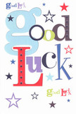 Encouragement bursts from this vibrant good luck card-its words 'Good Luck' assembled from playful, oversized letters rendered in gentle blues, spirited reds, earthy greens, and deep purples. Each letter feels chosen with intention, echoing the care given to each bouquet crafted in North Watford near Watford Junction. Around the message, stars in navy, lavender, and soft limes scatter freely across a bright white field, their cheerful presence reminiscent of a sky full of wishes above Garston. To the touch, the card is smooth yet substantial, reflecting the quality North Watford florists deliver daily. Whether you're wishing a neighbor well before a significant event at the Town Hall or sending encouragement for exams at the local college, this card is a warm handshake or a gentle embrace in paper form, imbued with sincere optimism and that special North Watford spirit. A gesture as perfect with flowers as on its own, it captures the magic of a heartfelt wish for brighter days ahead.
